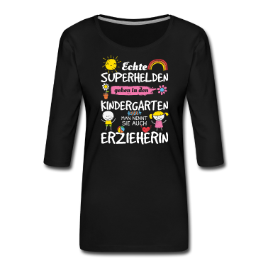 Kindergarten T-Shirt - Echte Superhelden - Erzieherin Geschenkidee