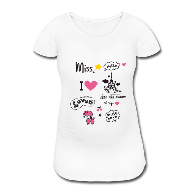 Kindergarten T-Shirt - badges_paris Little Girl Miss pink Herz Teenie sta