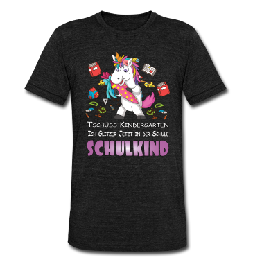 Kindergarten T-Shirt - Einhorn Ich glitzer jetzt in der Schule Schulkind