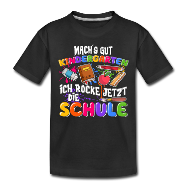 Kindergarten T-Shirt - Schulkind Schüler Lustiges Ich rocke die Schule
