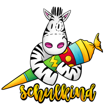 Motiv Schulkind - Zebra mit Zuckertüte