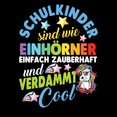 Motiv Schulkind Einhorn Schulanfang Einschulung