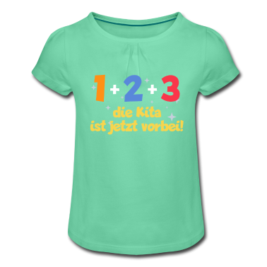 Kindergarten T-Shirt - 1 2 3 die Kita ist jetzt vorbei Schulkind