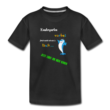 Kindergarten T-Shirt - Einschulung Bye Kindergarten Schulkind Hai