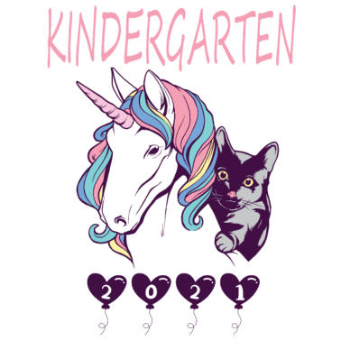 Motiv Kindergarten Start 2021 Geschenk Kinder Einhorn