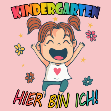 Motiv Kindergarten Mädchen Kindergartenkind Hier bin ich