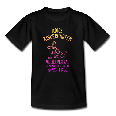 Kindergarten T-Shirt - Einschulung Grundschule Erste Klasse Meerjungfrau