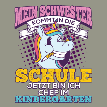 Motiv Einschulung Geschwister Geschenk Schwester Einhorn