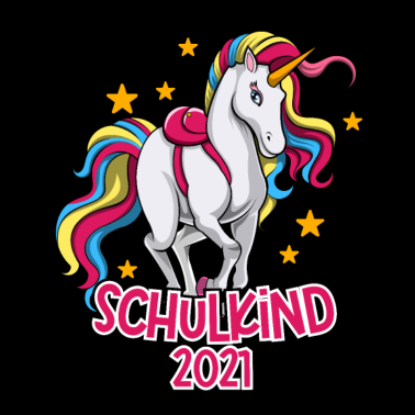 Motiv Kindergarten Schulkind 2021 - Einhorn Mädchen