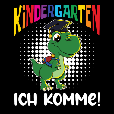 Motiv Hallo Kindergarten ich komme T-Rex Dino