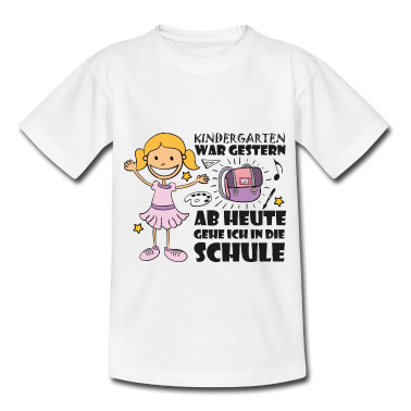 Kindergarten T-Shirt - Schulanfang für Mädchen - Kindergarten war gestern