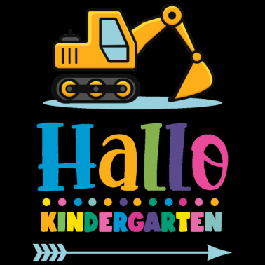 Motiv Bagger Hallo Kindergarten - Kita Jungen Kinder