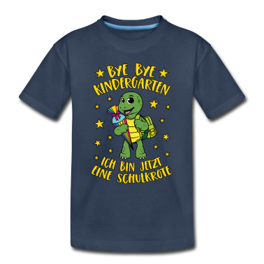 Kindergarten T-Shirt - Bye Bye Kindergarten Schildkröte Schulkröte Schule