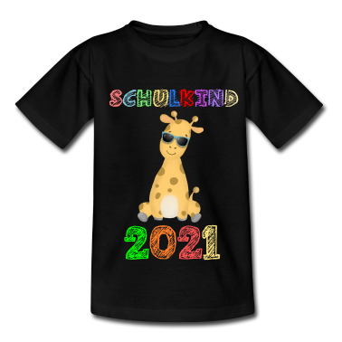 Kindergarten T-Shirt - Schulkind 2021 Einschulung Giraffe Schulanfang