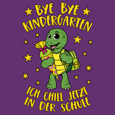 Motiv Bye Bye Kindergarten Schildkröte Chillkröte Schule