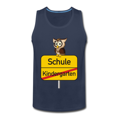 Kindergarten Tank Top - Schule Kindergarten Einschulung Eule Ortsschild