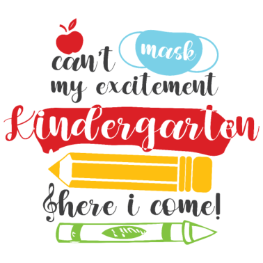 Motiv Ich kann meinen aufregenden Kindergarten nicht maskieren. Hier komme ich