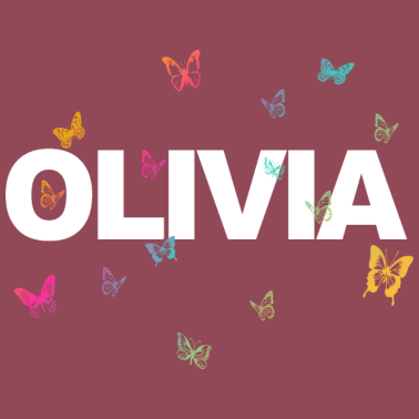 Motiv Olivia - Schöner Name mit Schmetterlingen, Mädchen