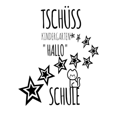 Motiv Tschüss Kindergarten Hallo Schule!