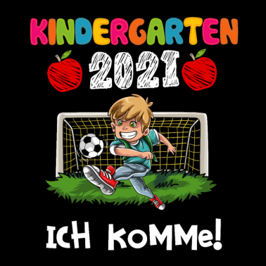 Motiv Kindergarten 2021 Ich Komme! Fußballer Fußball