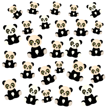 Motiv Pandabären im Kindergarten