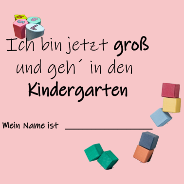 Motiv Kindergarten _ Ich bin jetzt groß