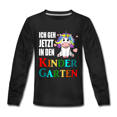 Kindergarten Langarmshirt - Kindergarten Mädchen Einhorn Geschenk