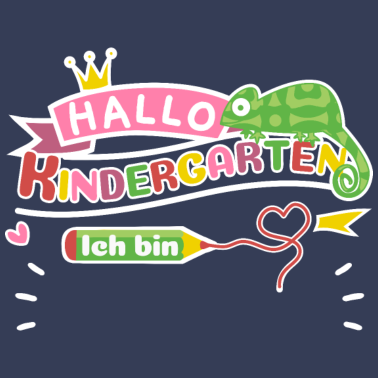 Motiv Hallo Kindergarten Chamäleon zum Personalisieren
