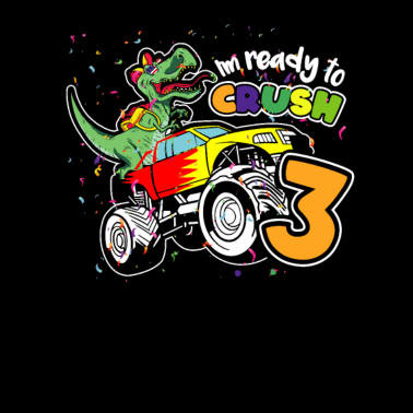 Motiv 3. Geburtstag Monster Truck Ready To Crush 3rd