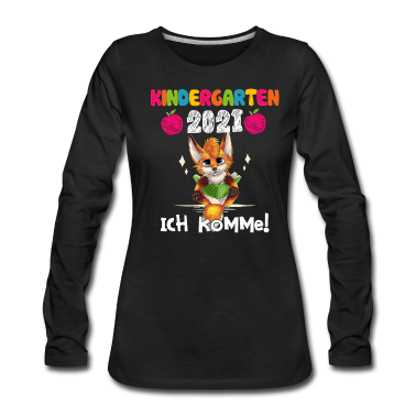 Kindergarten Langarmshirt - Kindergarten 2021 Ich Komme! Fuchs