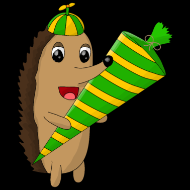 Motiv Einschulung Schultüte Zuckertüte Schule Igel