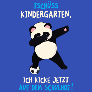 Motiv Tschüss Kindergarten, Einschulung Schulkind Panda