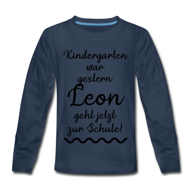 Kindergarten Langarmshirt - Kindergarten war gestern (Leon)