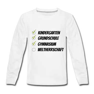 Kindergarten Langarmshirt - kindergarten grundschule gymnasium millionär welth