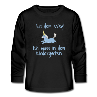 Kindergarten Langarmshirt - Kindergarten Einhorn