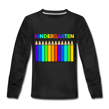 Kindergarten Langarmshirt - Kindergarten Buntstifte