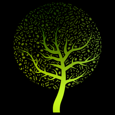 Motiv Music Tree - Musik Baum Natur Klänge Wald Noten