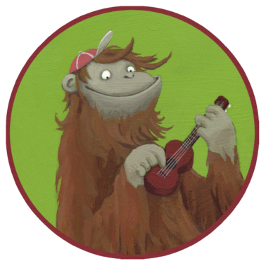 Motiv Affe mit Ukulele