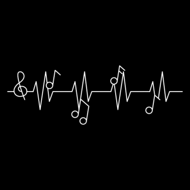 Motiv Herz für Musik Noten Geschenk Musiker Instrument