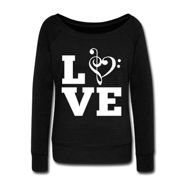 Musik LK Pullover - Love - Notenschlüssel mit viel Herz Musik