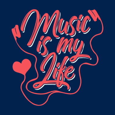 Motiv Music is my Life Geschenk Sommer Strand Musik