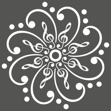 Motiv Musik, Mandala, Notenschlüssel Bassschlüssel Bass