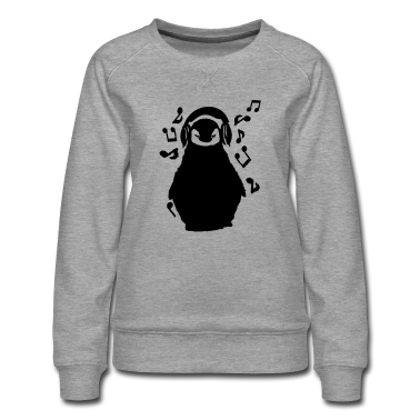 Musik LK Pullover - penguin_listen_to_music