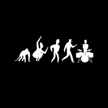 Motiv Evolution Musik Musiker Geschenk Schlagzeug