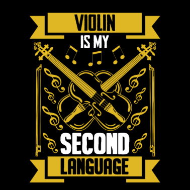 Motiv Violine ist meine zweite Sprache Spruch