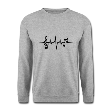 Musik LK Pullover - Musik Noten Puls, Ich liebe Musik, Herzschlag Bass