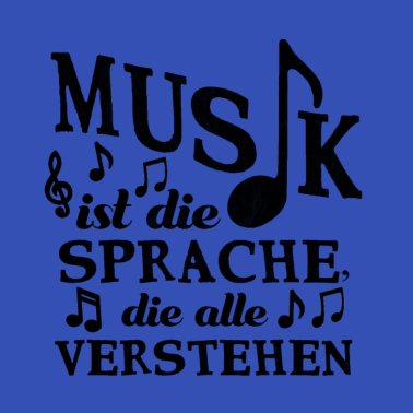 Motiv Musik ist die Sprache (schwarz)