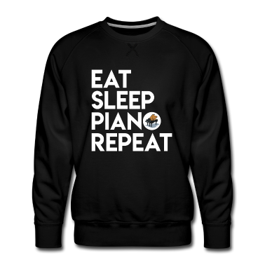 Musik LK Pullover - Eat sleep Piano Repeat Klavier Musik Lustig Humor