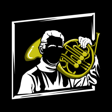 Motiv Waldhorn Hornist Musik