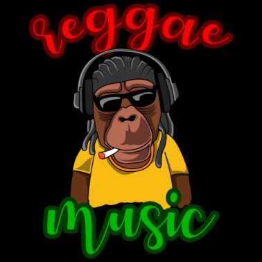 Motiv Reggae Musik Affe Geschenk Geschenkidee